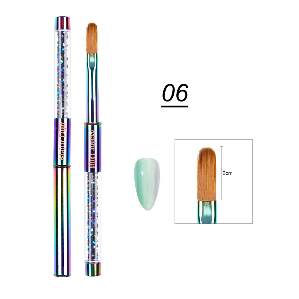 (BEST184-06) Color-plated manicure color light therapy pen pull line dot drill pen painting pen round head gradient dot drill wax head