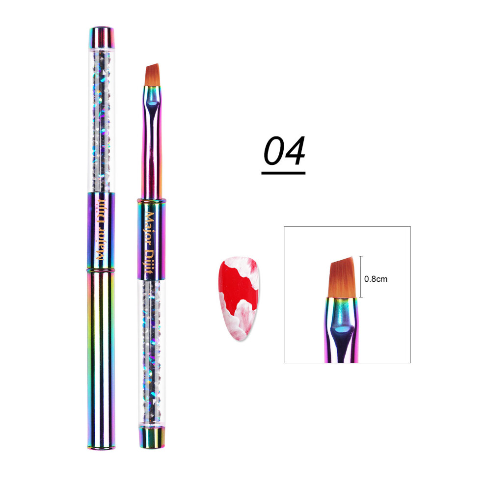 (BEST184-04) Color-plated manicure color light therapy pen pull line dot drill pen painting pen round head gradient dot drill wax head