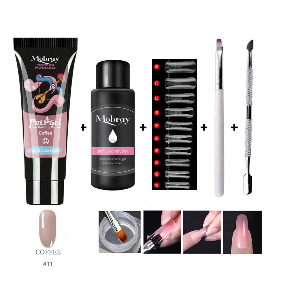 (10#) Poly gel manicure quick-drying phototherapy gel multi-color extension gel 15ml set
