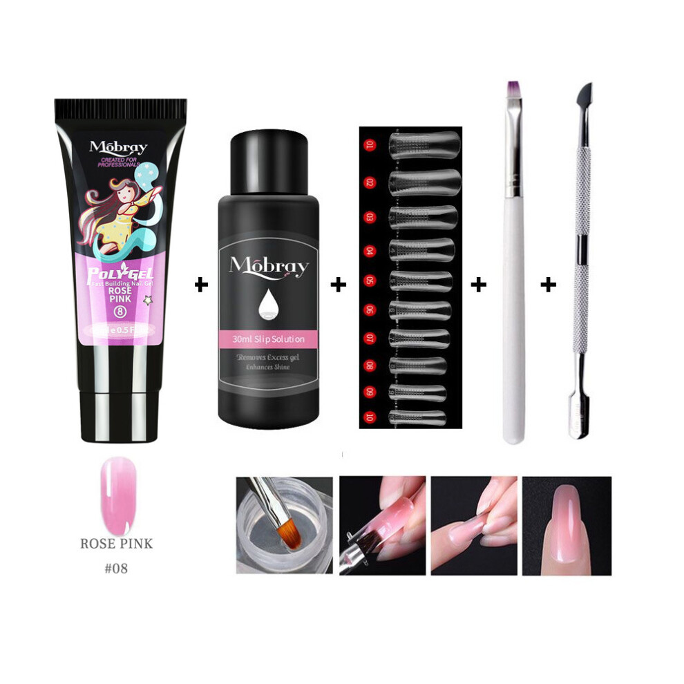 (8#) Poly gel manicure quick-drying phototherapy gel multi-color extension gel 15ml set