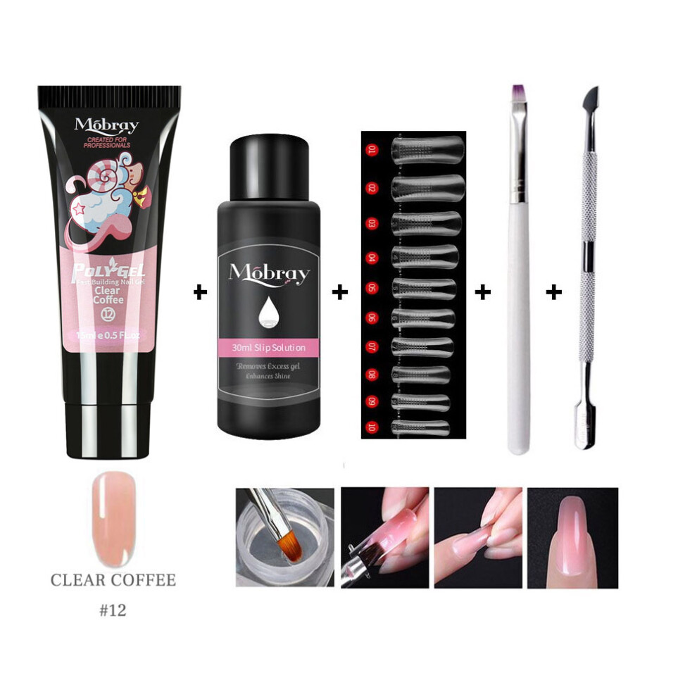 (12#) Poly gel manicure quick-drying phototherapy gel multi-color extension gel 15ml set