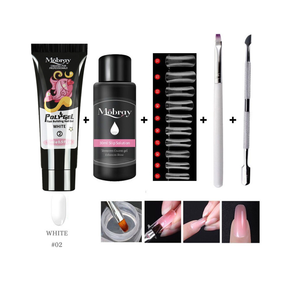 (2#) Poly gel manicure quick-drying phototherapy gel multi-color extension gel 15ml set