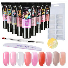 (15# suit) Polygel manicure set phototherapy gel double-ended phototherapy pen extension gel 15ml set