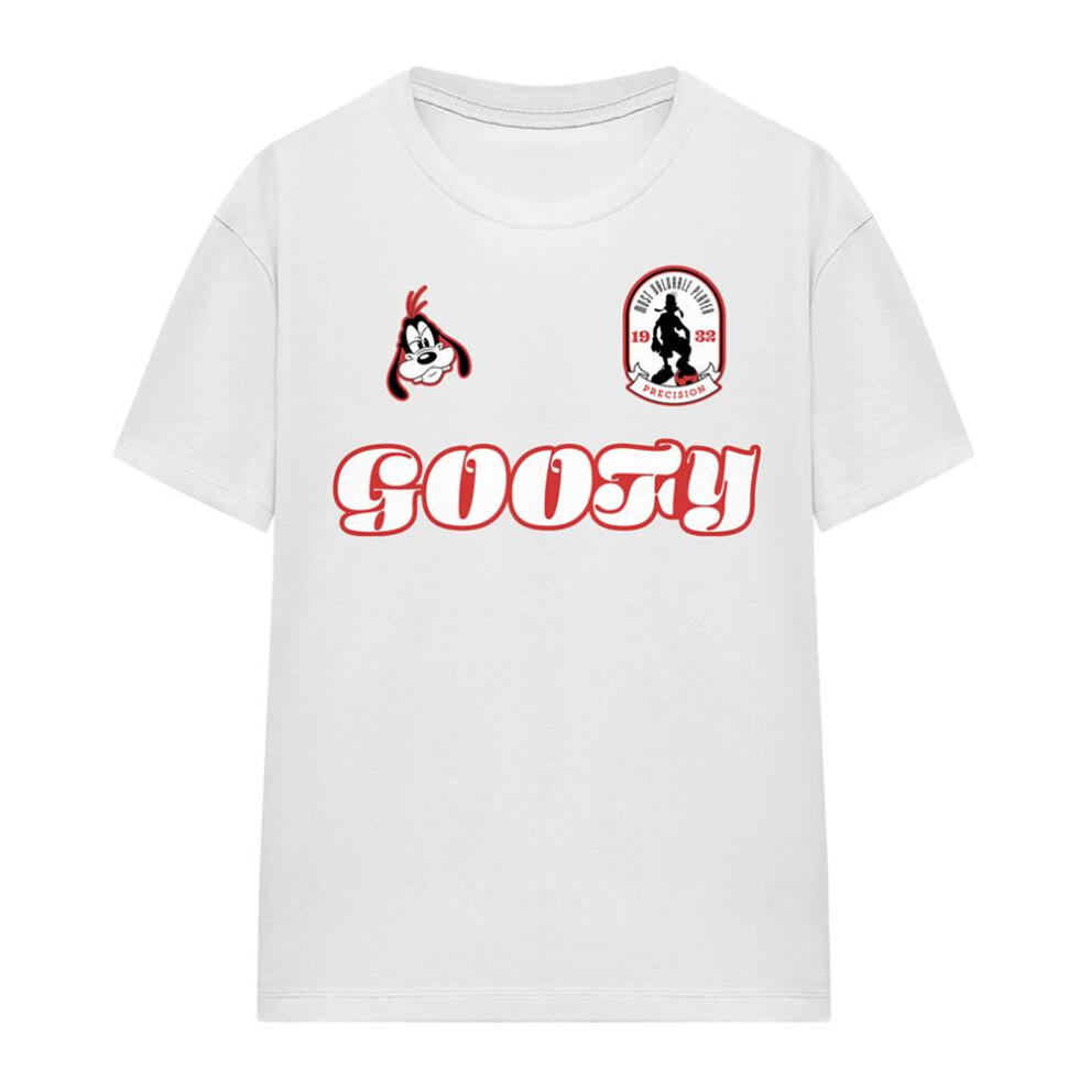 Disney (Xl, White) Womens/Ladies Goofy Football Jersey T-Shirt