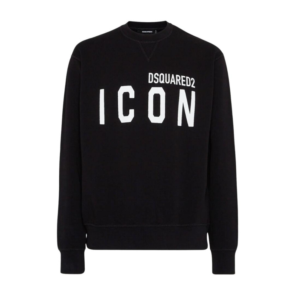 Dsquared2 (Xxl, Black) Unisex Adult Logo & Icons Crew Neck Sweatshirt