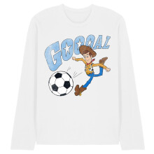 (S, White) Toy Story Unisex Adult Goal Woody Long-Sleeved T-Shirt