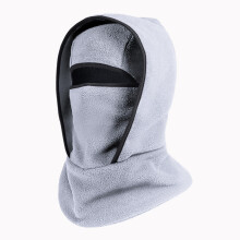 Fashion Balaclava Hat Fleece Pullover Hat for Winter-Light Gray