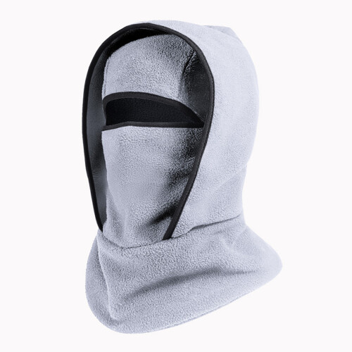 Fashion Balaclava Hat Fleece Pullover Hat for Winter-Light Gray
