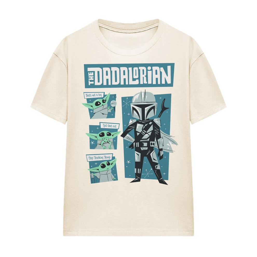 Star Wars (Xxl, Natural) Womens/Ladies The Dadalorian Grogu Retro T-Shirt Multicoloured