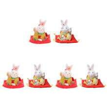 6St Japanse Stijl Konijn Beeldjes Multi Kleur Auto Dashboard Decoratie