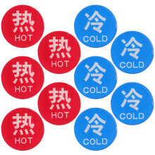 5Paare Hot Cold Aufkleber Acryl Mehrfarbig Für Badarmaturen Zuhause