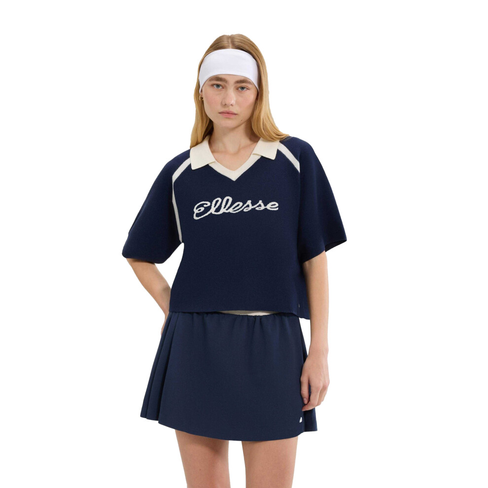 Ellesse (8 Uk, Navy) Womens/Ladies Brunelli Knitted Polo Shirt Blue,Multicoloured