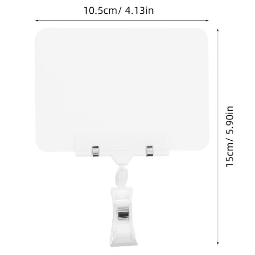 8Set White PVC Merchandise Sign Display Clips for Store Use 1