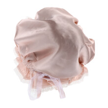 1Stk Pink Satin Schlafhaube Schleifenband Verstellbar Für Damen