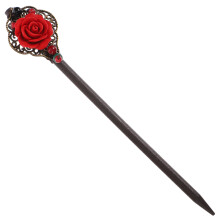 Holz Haarforke Retro Haarstab Antik Mehrfarbig Haarschmuck