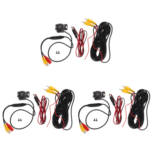 3Sets Rear View Camera for Car Night Vision Easy Install Weatherproof 1