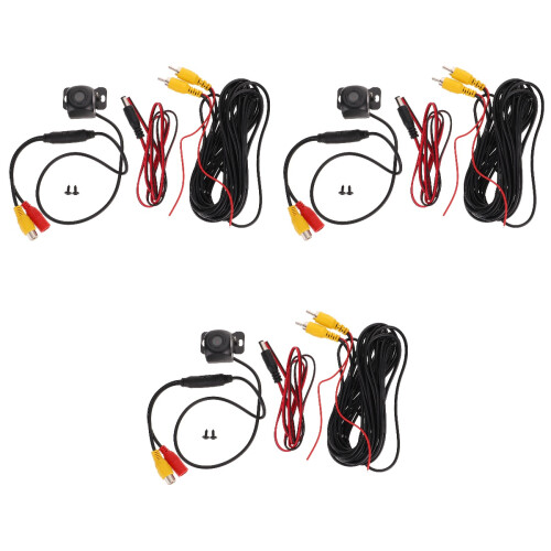 3Sets Rear View Camera for Car Night Vision Easy Install Weatherproof 2