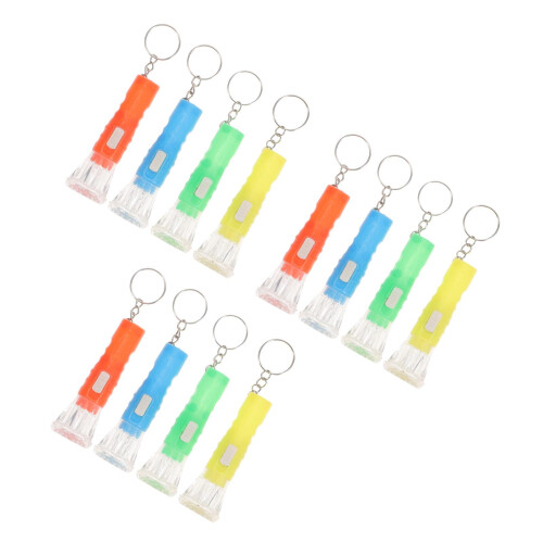 30Pcs Assorted Color Mini Torch Flashlight Keychain Portable 2