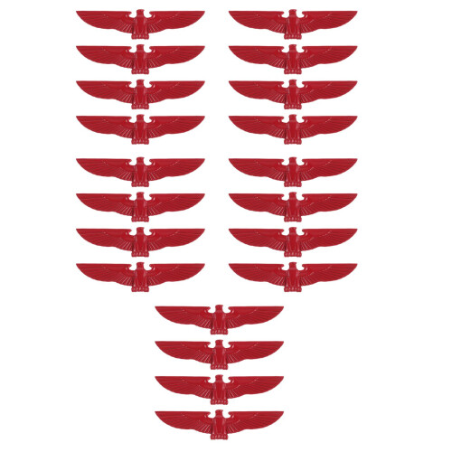 20Pcs Red Metal Eagle Car Stickers Durable Auto Emblems 1