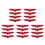 20Pcs Red Metal Eagle Car Stickers Durable Auto Emblems 5