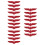 20Pcs Red Metal Eagle Car Stickers Durable Auto Emblems 7