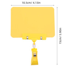 8Set Yellow PVC Waterproof Erasable Retail Price Display Clip Holder