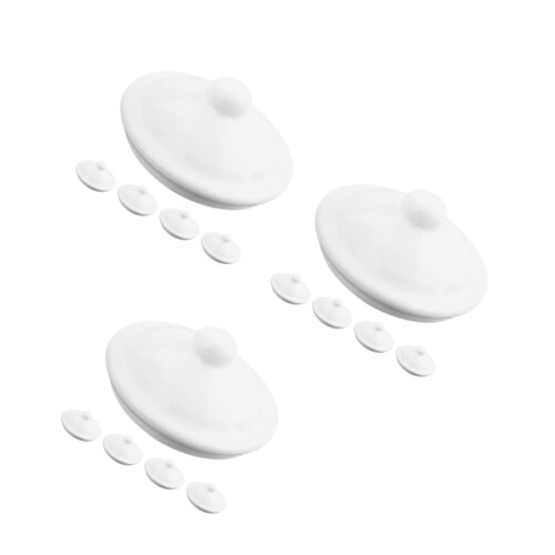 15Pcs Enamel Mug Lids White Round Covers for Cups 1