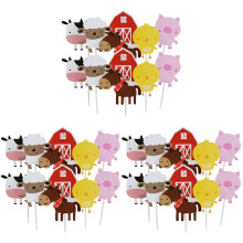 90 /5 Sets Bauernhoftier Cake Toppers Lebensmittel Spieße
