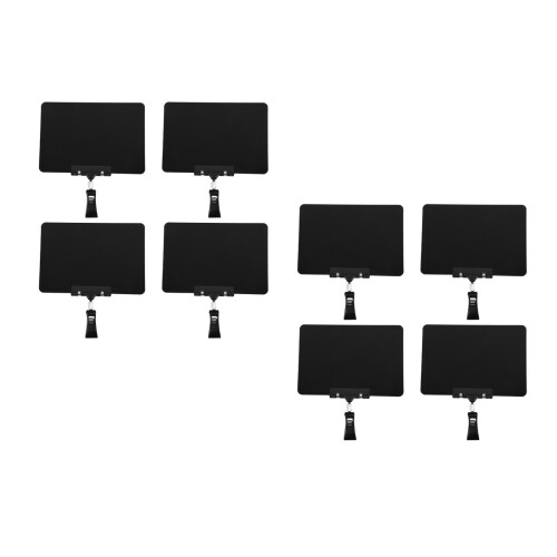 8Pièces Mini Panneaux Ardoise Réinscriptibles Avec Clips Pour Étagères 1