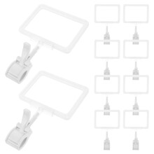 15Set Vielseitige Doppelseitige Schilderhalter Weiß Für Laden Und Büro