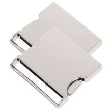 2Stk Metalllegierung Gürtelverbinder Silber Für Jacken Und Mäntel