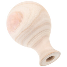 Dekorative Holzvase Beige Für Trockenblumen Und Zuhause