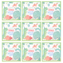 Grüne Geburtstagsservietten Einweg Design