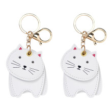 2 Schlüsselanhänger Weißer Legierung Mit Personalisiertem Charm