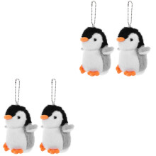 4Stk Niedlicher Pinguin Plüsch Anhänger Bag Charm Schlüssel