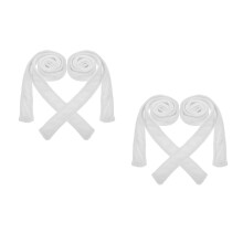 4Pcs Elegant White Bathrobe Belt Soft Flannel Strap for Men & Women