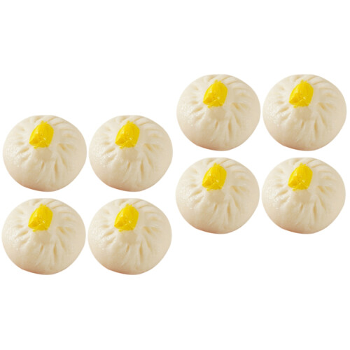 8Pièces Props Photo Buns Blancs Réalistes En PVC Durable 2