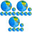 18Pcs Globe Shaped Stress Balls Bulk Educational Squeeze Toys Blue 2