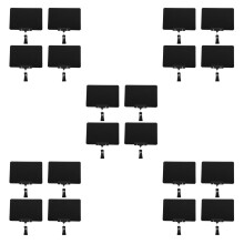 20Pcs Store Display Blackboard Clips Black PVC Clip on Writable Tags