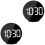 2Pcs Black Reflective Surface LED Screen Clock USB Voice Control Alarm 2