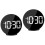 2Pcs Black Reflective Surface LED Screen Clock USB Voice Control Alarm 3