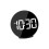 2Pcs Black Reflective Surface LED Screen Clock USB Voice Control Alarm 7