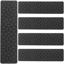 5Stk Treppenstufen Teppiche Schwarz Antirutsch Polyester Bad