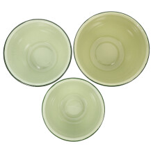 3Stk Emaille Waschschalen Vintage Küchen Zubehör Hellgrün Aufbewahrung