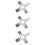 3Pcs Silver Stainless Steel Stirring Cross Paddle Lab Equipment 7