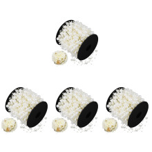 4Rolls Perlengirlande Beige Glänzende ABS Perlen Für Basteln Und