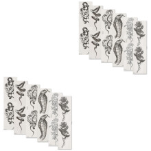 24Tatouages Temporaires Faux Serpent Noir Pour Corps Party Femme
