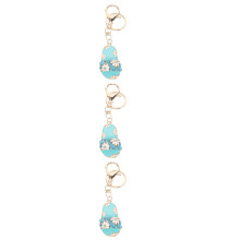 3Pcs Metal Keychains Pendant for Women Assorted Colors Cartoon Designs