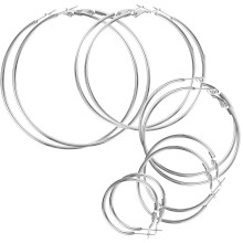 5 pairs round hoop earrings circle loop earrings for women