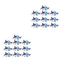 20Stk Blaue Legierungscharms Mit Tierdesign Für Bastelprojekte
